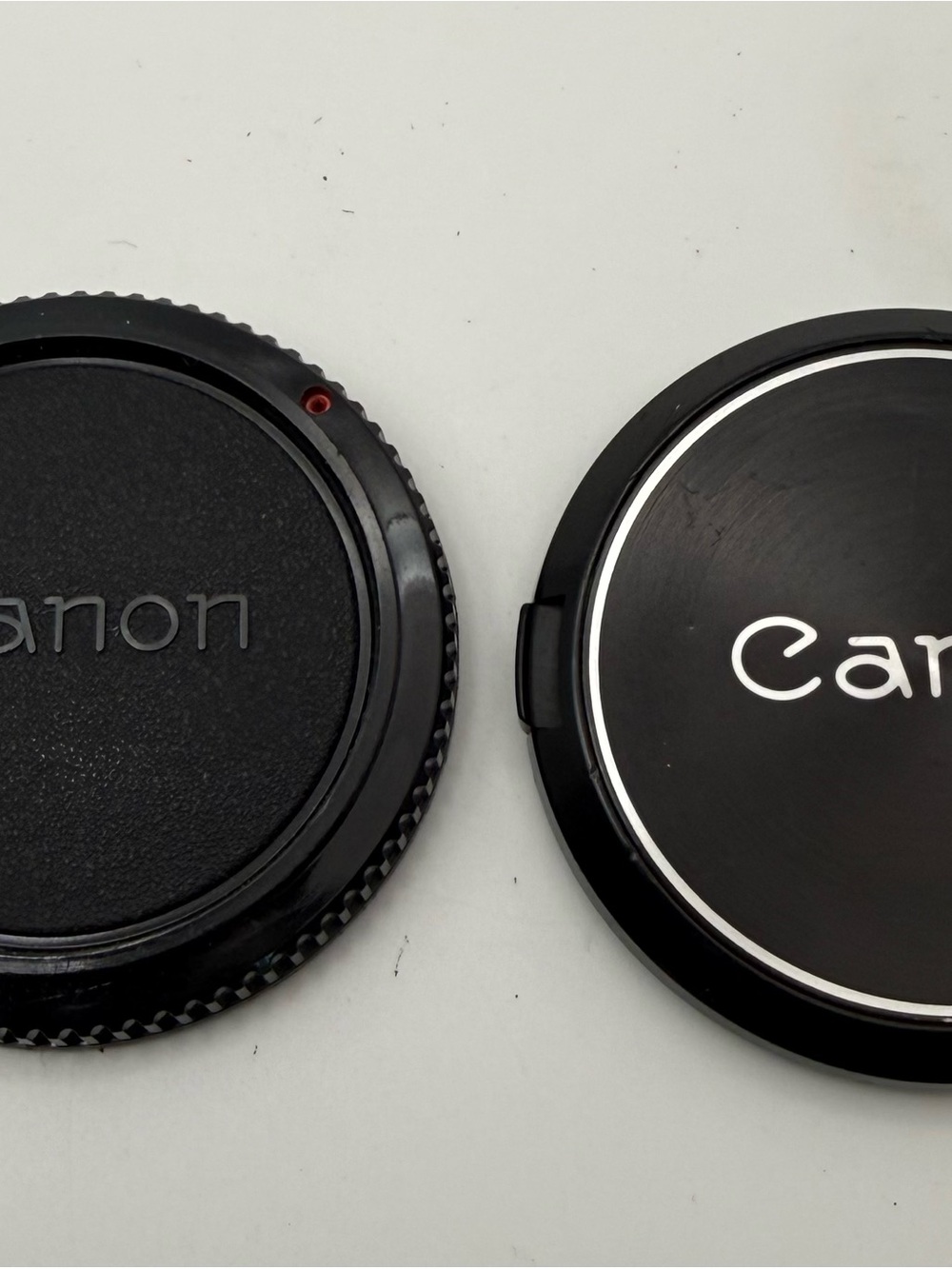 Original Canon FD Camera Body
Cap & Rear Lens Cap Matching Pair Genuine
OEM